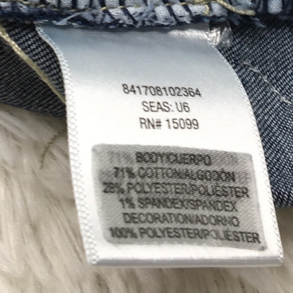 ⬇️Bongo Distressed Crochet Lace Denim Shorts Size 7 - Picture 13 of 14